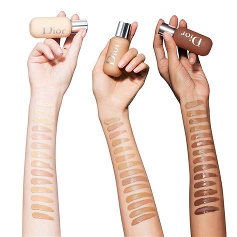 dior backstage foundation swatches